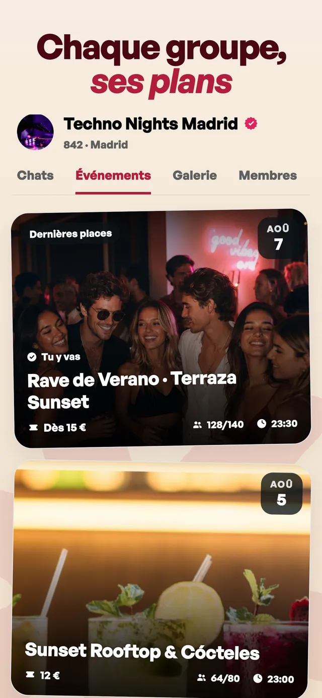 Mon — Chaque groupe, ses plans