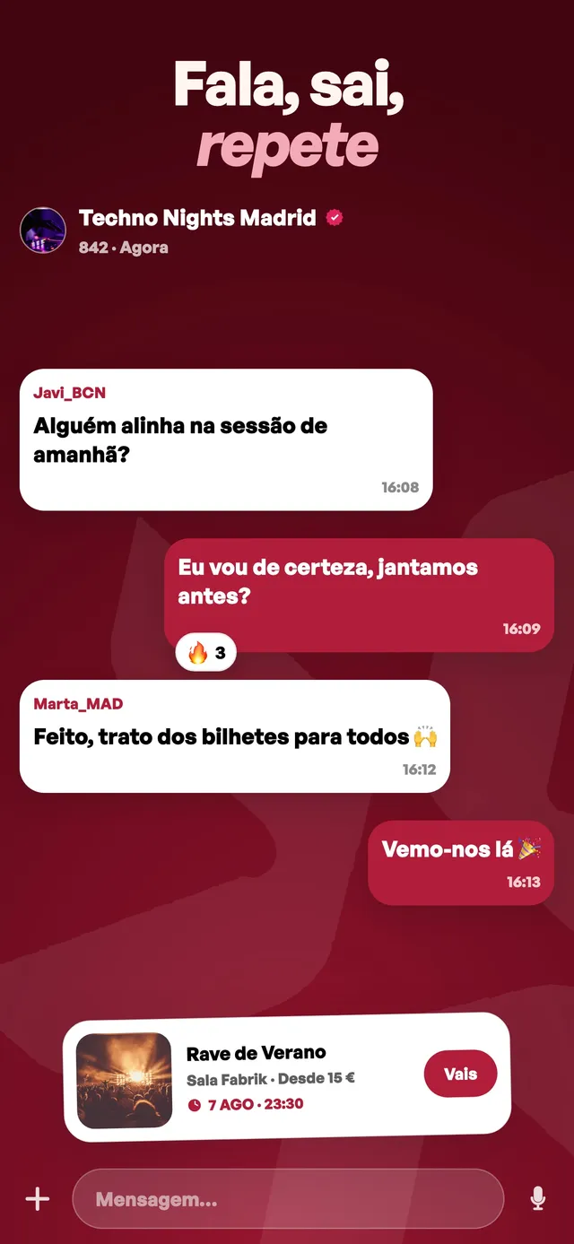 Mon — Fala, sai, repete